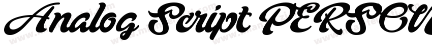 Analog Script PERSONAL USE字体转换